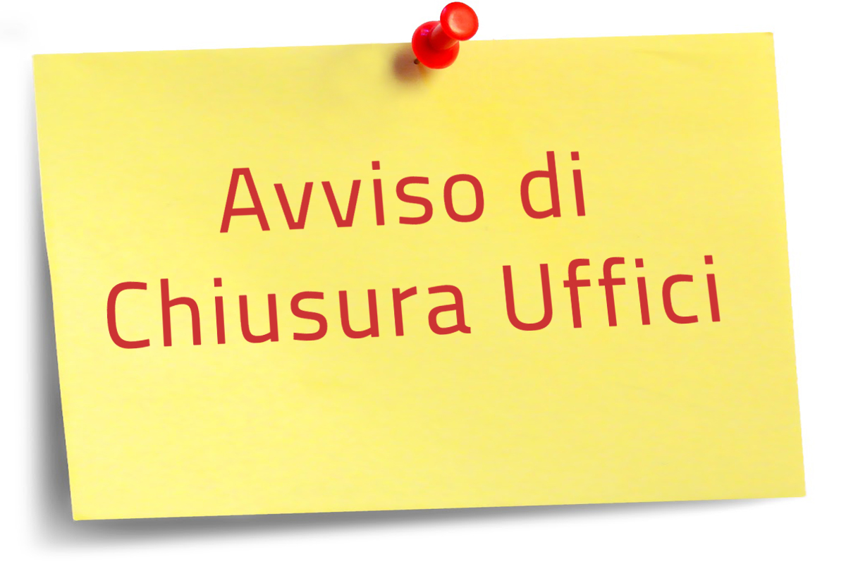 Si informano i gentili utenti che gli Uffici Comunali saranno chiusi da mercoledì 14 a sabato 17 agosto 2024 compresi.
Per pratiche di decesso e per emergenze di protezione civile è possibile contattare il n.3756291888.